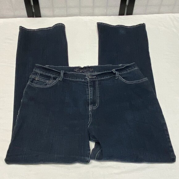 Vintage Zena High Rise 14 Embroider Jewel Pocket Denim Jeans Baggy Medium Wash - Picture 7 of 11